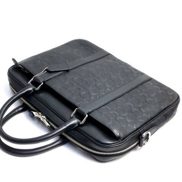 💥 Coach Signature Leather Laptop Briefcase NWT - Picture 12 of 14